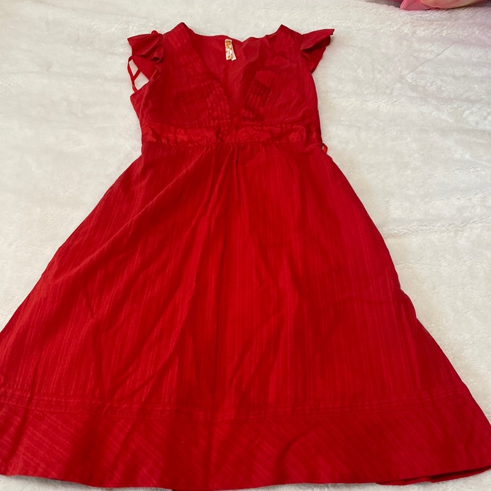 Anthropologie Red Dress